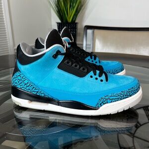 Nike Air Jordan 3 Powder Blue Sneakers Sz 10.5